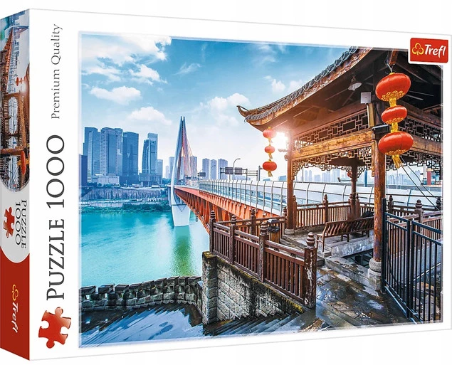 Puzzle 1000 Układanka Chongqping CHINY Miasto Most Azja 12+ Castorland_2