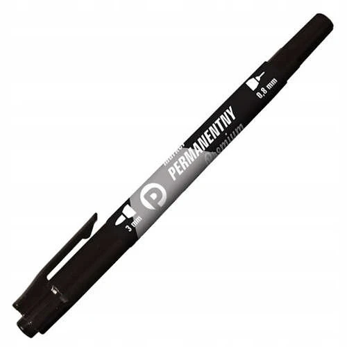 Marker Permanentny Foliopis Dwustronny Tetis KM501 Czarny Na CD DVD_1