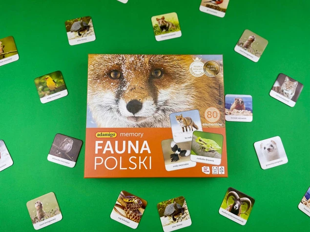 Memory FAUNA POLSKI Gra Pamięciowa Dla Dzieci Pamięć 5+ Adamigo 07738_3