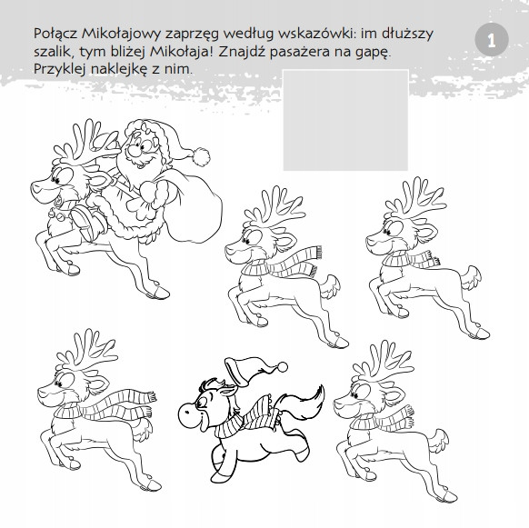 Zgadywanie Doklejanie MAGIA ŚWIĄT CHOINKA KOLOROWANKA NAKLEJKI 5+ Skrzat_2