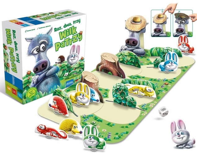 Raz, Dwa, Trzy... Wilk Patrzy Gra Planszowa Rodzinna 3+ Granna 04182_1