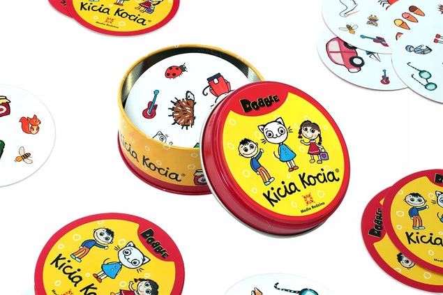 KICIA KOCIA Dobble Gra Karciana Rodzinna Spostrzegawczość 4+ Rebel_4