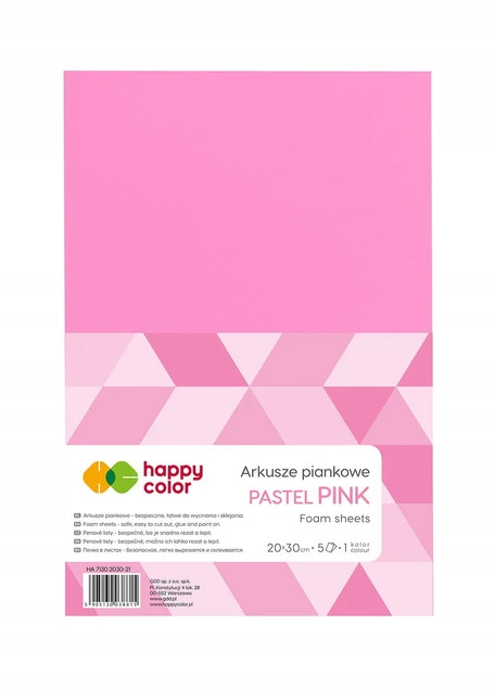 Pianka dekoracyjna A4 jasny róż Happy Color - zbliżenie