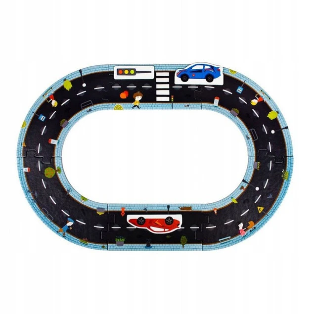 Duże Puzzle z Grą DROGA Układaj Trasy 3+ Kapitan Nauka_4