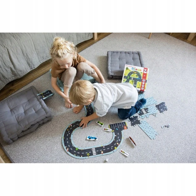 Duże Puzzle z Grą DROGA Układaj Trasy 3+ Kapitan Nauka_9