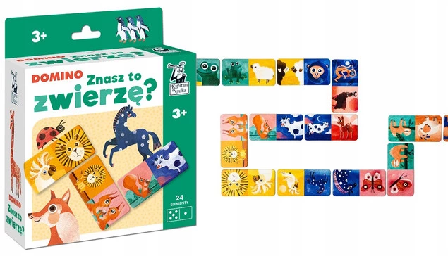 ZNASZ TO ZWIERZĘ? Domino Gra Logiczna 3+ Kapitan Nauka_1