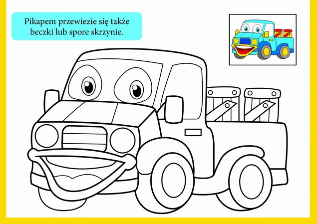 Kolorowanka Nasze Kolorowe Ciężarówki 74 Naklejek BooksAndFun_2