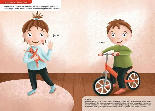 Montessori Elementarz dwulatka - okładka i wnętrze