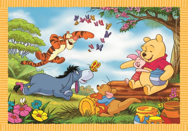 Puzzle 4w1 SuperColor Układanka Disney KUBUŚ PUCHATEK