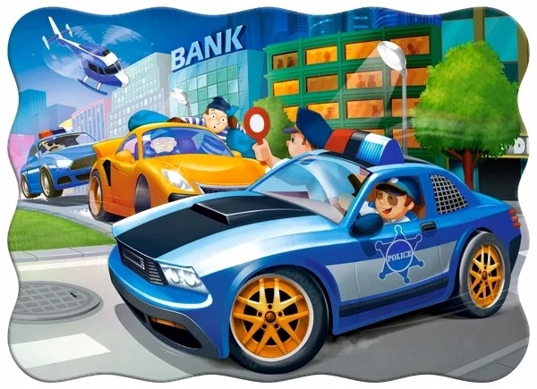 Puzzle 30 Układanka Auto POLICJA Pościg Pojazd Rabusie 4+ Castorland_1