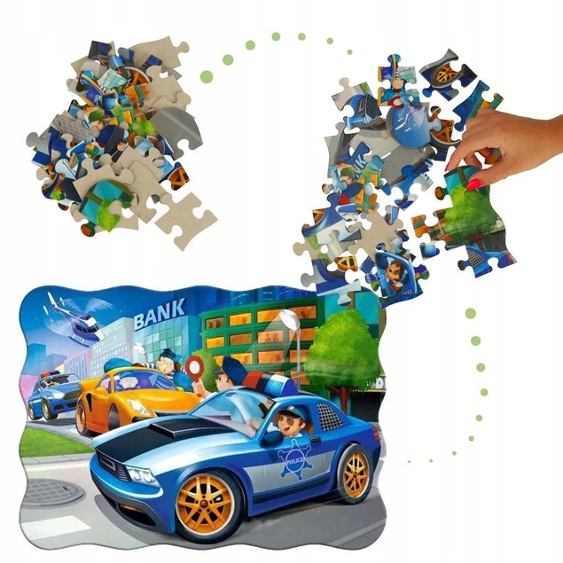 Puzzle 30 Układanka Auto POLICJA Pościg Pojazd Rabusie 4+ Castorland_3