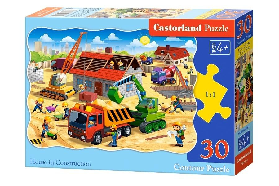Puzzle 30 Układanka BUDOWA Maszyny Koparka Wywrotka Dźwig 4+ Castor_2