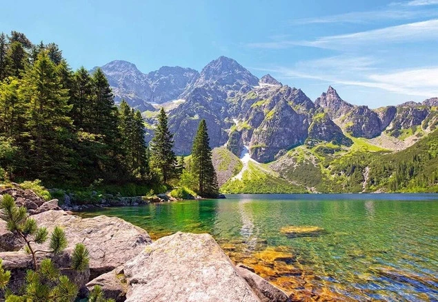 Puzzle 1000 Układanka Góry JEZIORO Morskie Oko Krajobraz 9+ Castor_1