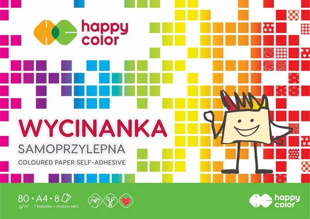 HAPPY COLOR Blok Wycinanka Samoprzylepna A4 8 Ark 8 Kartek_3