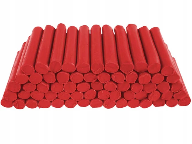 Plastelina Szkolna CZERWONA 1KG Dla Dzieci Plastyka Szkoła w Pudełku Mona_1