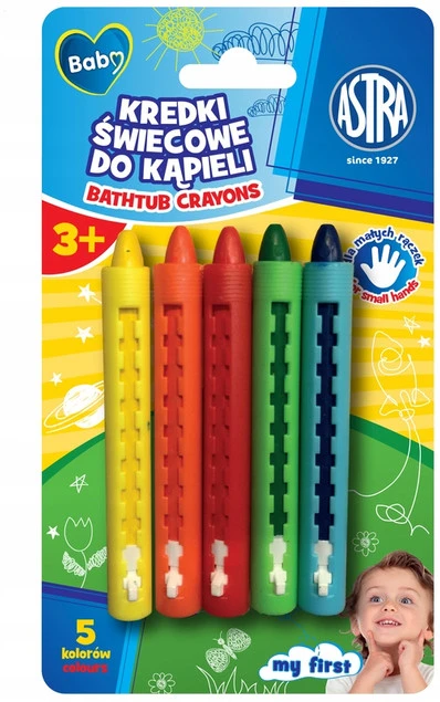 Kredki świecowe Astra w opakowaniu