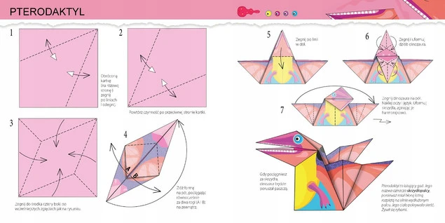 Moje Pierwsze Origami DINOZAURY Marcelina Grabowska-Piątek 3+ Siedmioróg_2