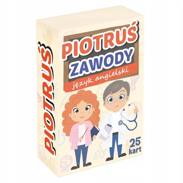 Piotruś ZAWODY Język Angielski Gra Karciana MINI 4+ Kangur_2