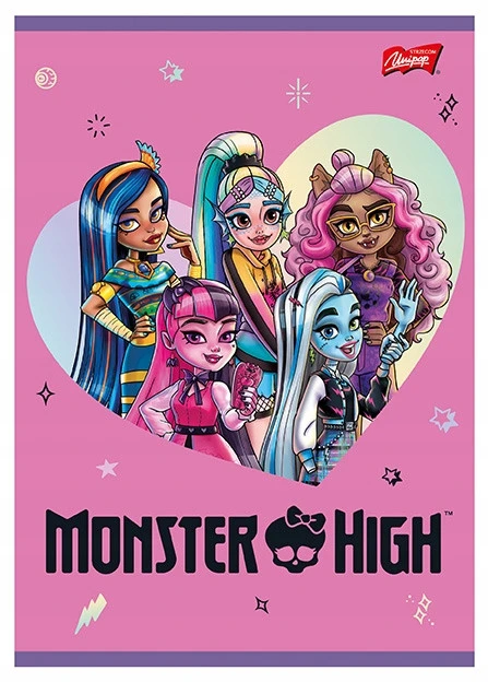 Zeszyt A5 16k KRATKA Monster High Dla Dziewczynki Unipap