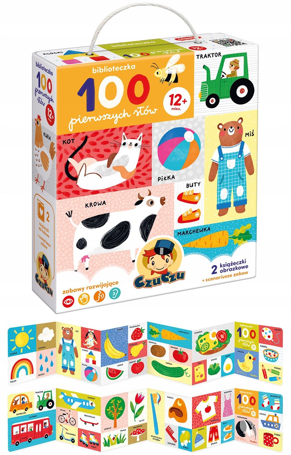Biblioteczka 100 PIERWSZYCH SŁÓW Książeczki Harmonijki 1+ CzuCzu_1