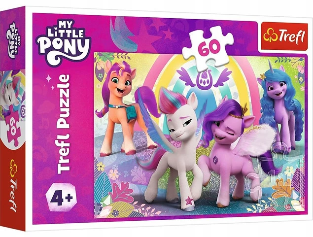 Puzzle 60 Układanka MY LITTLE PONY W Świecie Przyjaźni Konik 4+ Trefl 17390_2