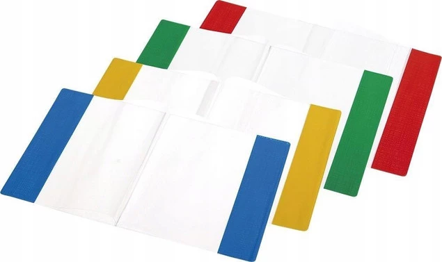 10x OKŁADKA NA ZESZYT A5 Panta Plast Kolorowe Bok_1