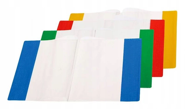 10x OKŁADKA NA ZESZYT A5 Panta Plast Kolorowe Bok_2