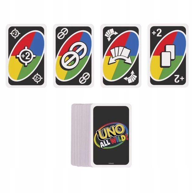 UNO ALL WILD! Dzikie Karty Gra Karciana 7+ Mattel_3