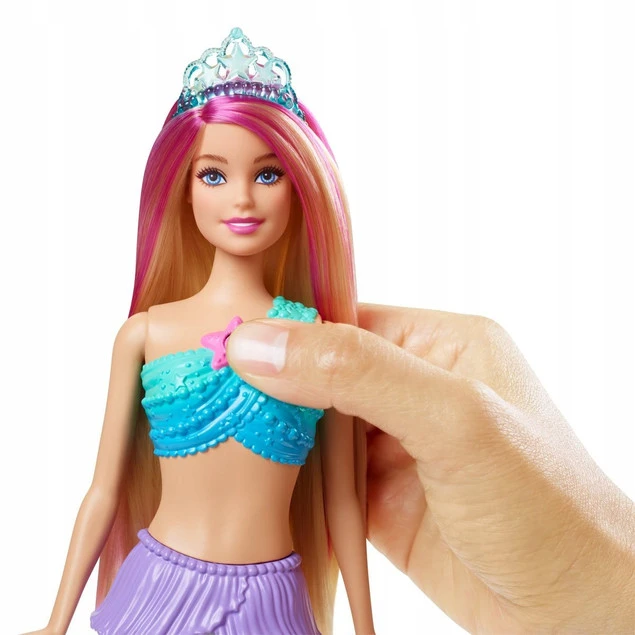 Barbie Syrenka - kolorowe płetwy i tiara