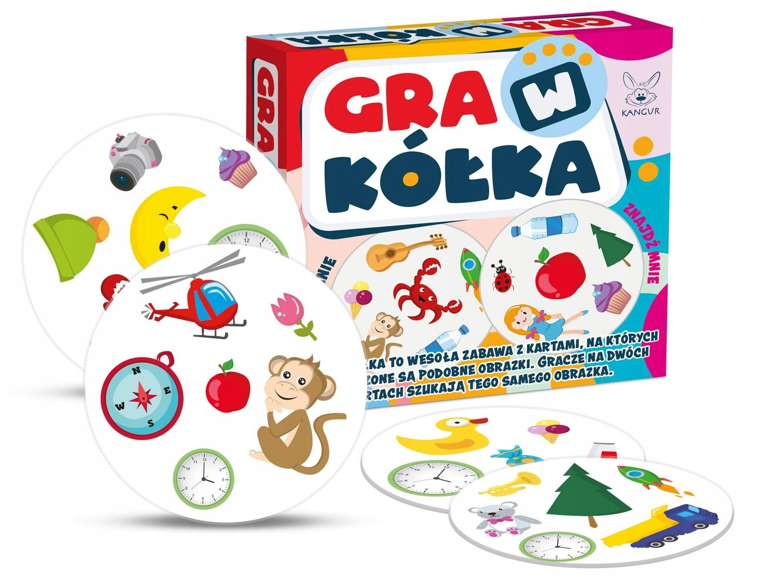 Gra W Kółko Dla Dzieci Karciana Rodzinna Obrazkowa Edukacyjna 5+ Kangur_1