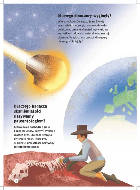 Ilustracja dinozaura z książki