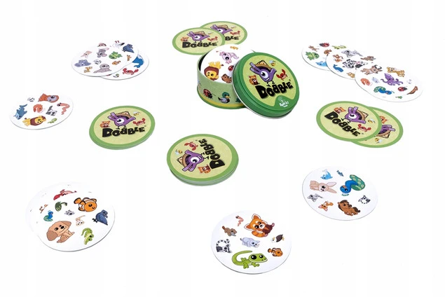 Dobble ZWIERZAKI Gra Karciana Pełna Dynamiki 4+ Rebel_2