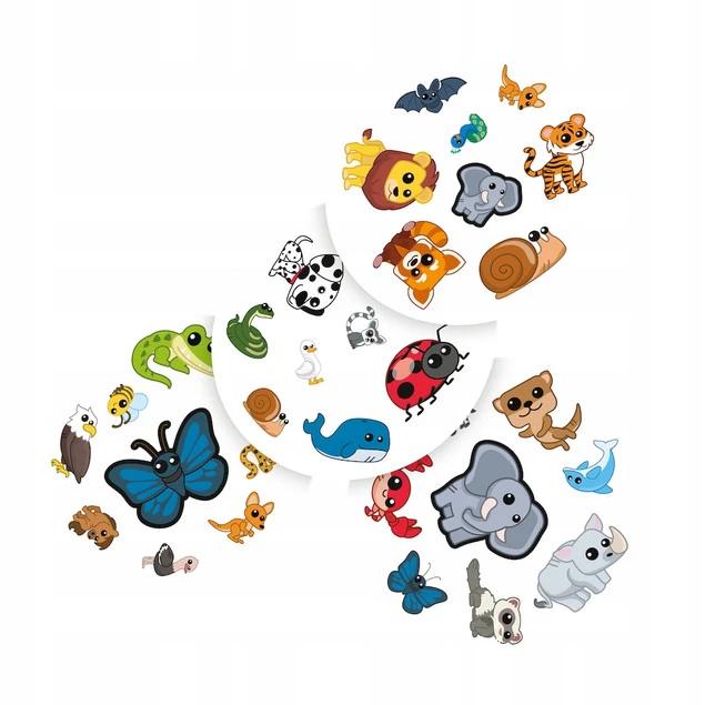 Dobble ZWIERZAKI Gra Karciana Pełna Dynamiki 4+ Rebel_5