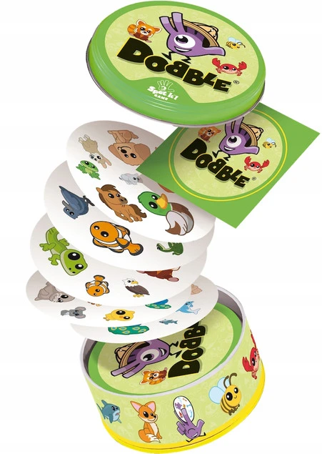 Dobble ZWIERZAKI Gra Karciana Pełna Dynamiki 4+ Rebel_6