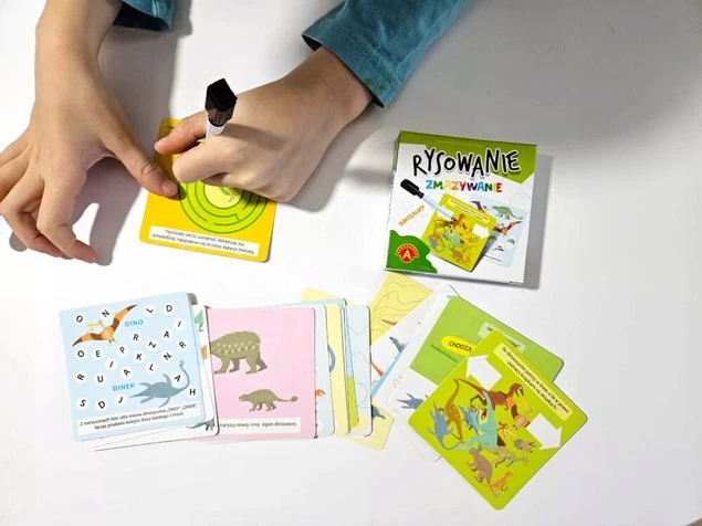 Rysowanie Zmazywanie Dinozaury Gra Edukacyjna Matematyka 6+ Alexander 2687_2