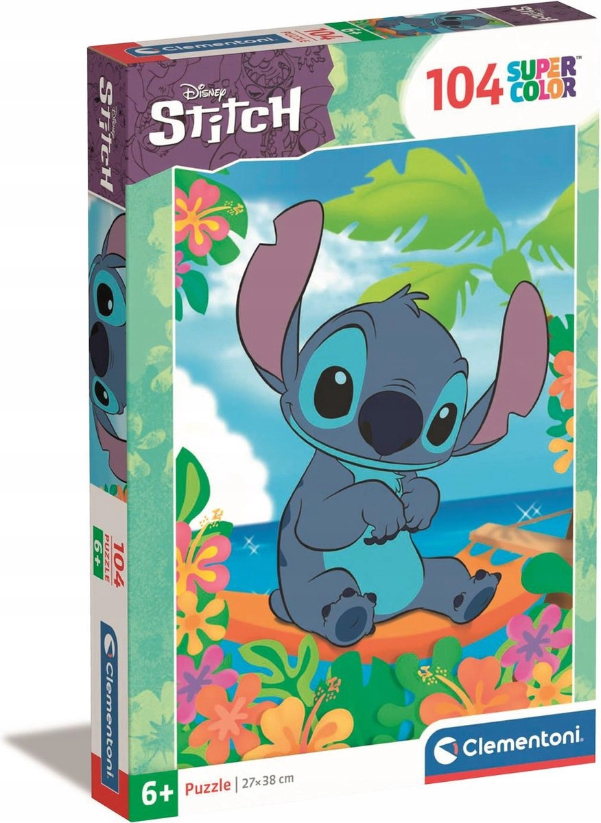 Puzzle Supercolor 104 Układanka Bajka LILO I STITCH Disney 6+ Clementoni_3