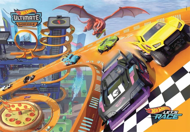 Puzzle 104 Układanka Auta HOT WHEELS Smok Wyścig 6+ Clementoni