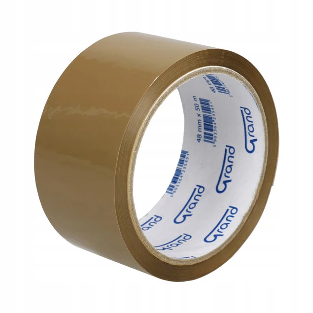Taśma Pakowa Klejąca 48x50m Akryl Brązowa 1 Rolka Grand_2