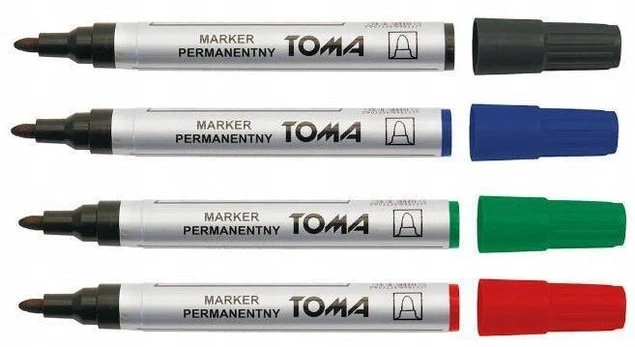 4x Marker Permanentny TOMA