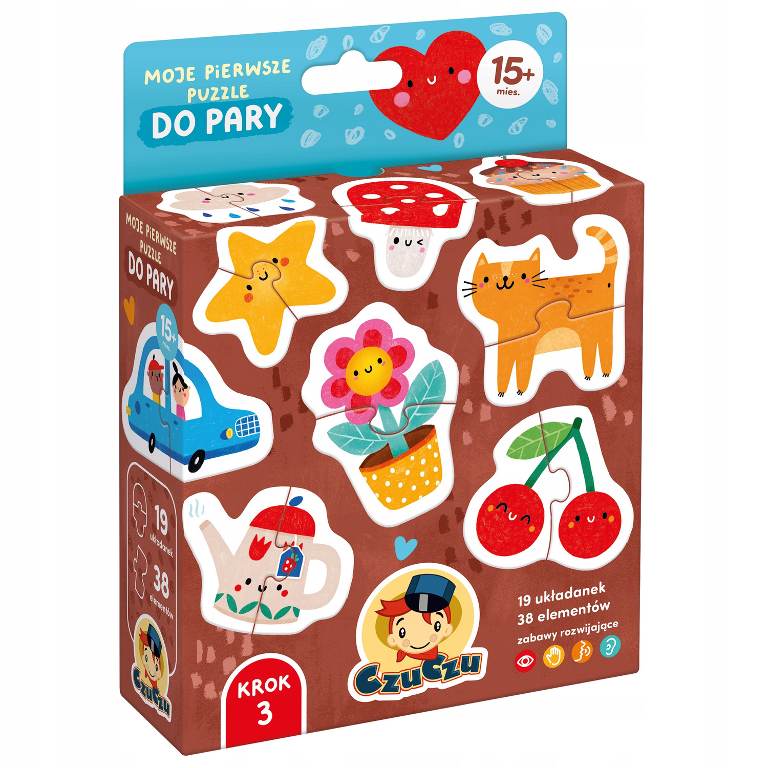 Moje Pierwsze Puzzle Do Pary Układanka Logiczne Myślenie 15M+ CzuCzu 32178_7