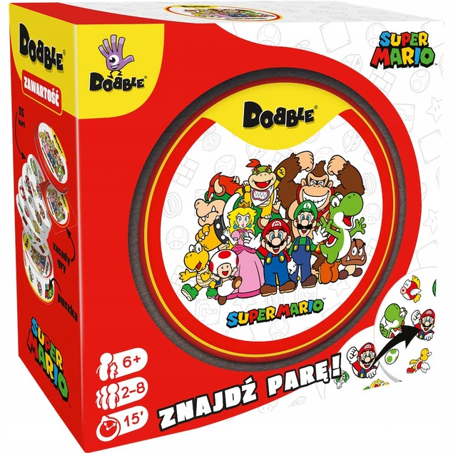 Dobble SUPER MARIO Gra Towarzyska Rodzinna 6+ Rebel_6