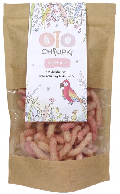 Chrupki malinowe w otwarciu