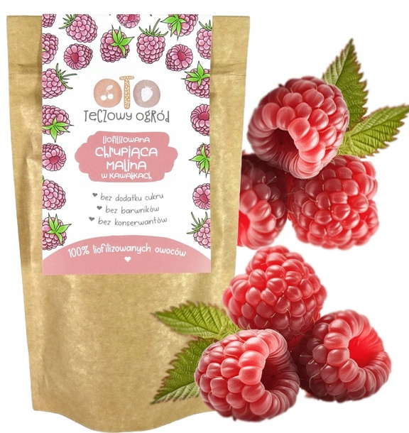 Liofilizowane Owoce w Kawałkach Malina 20g Otolandia_1