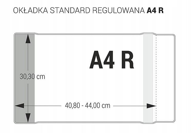 Okładka Na Książki Zeszyt A4 30,3x40,8cm Regulowana Przezroczysta Biurfol_6