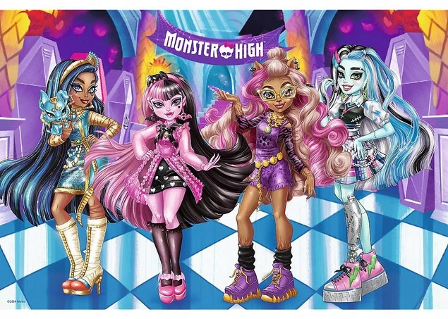 Puzzle 100 Lalki MONSTER HIGH Straszni Przyjaciele 5+ Trefl_1