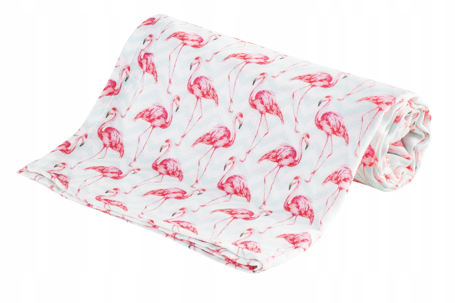 Pieluszka BAMBUSOWA Pielucha 30x30 FLAMINGI Ulewajka Bocioland_1