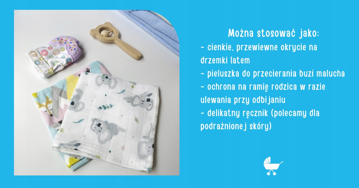 Pieluszka BAMBUSOWA Pielucha 75x75 MIŚ KOALA Ulewajka Bocioland_5