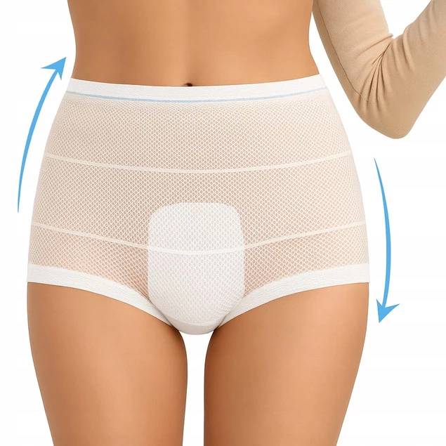 BOCIOLAND Wielorazowe MAJTKI POPORODOWE Siateczkowe Rozmiar L 2szt. BL027_6