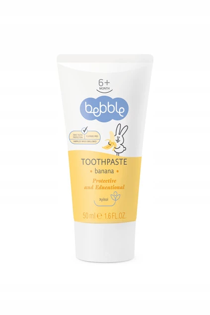 BEBBLE Pasta Do Zębów Dla Dzieci BANANOWA Bez Fluoru 6M+ 50ml_2