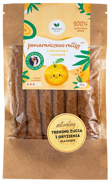 Rollsy POMARAŃCZOWE z Witaminą C i Cynkiem 50g Naturalnie Zdrowi_4